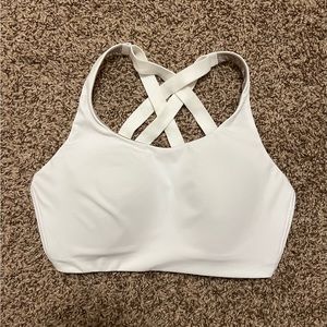 White Lululemon sports bra